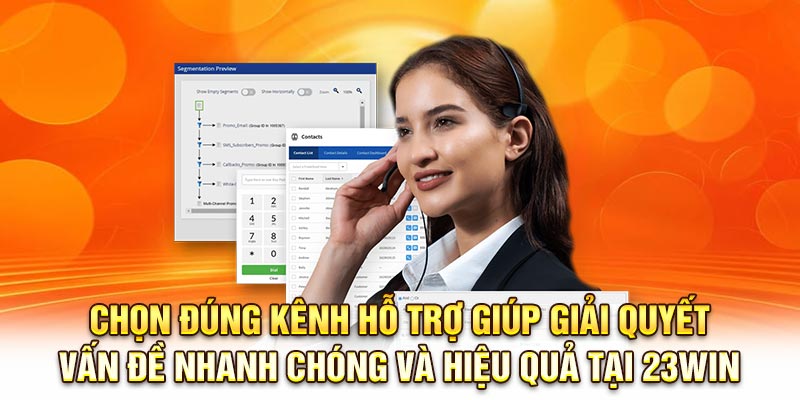 Chọn đúng kênh hỗ trợ giúp giải quyết vấn đề nhanh chóng và hiệu quả tại 23Win